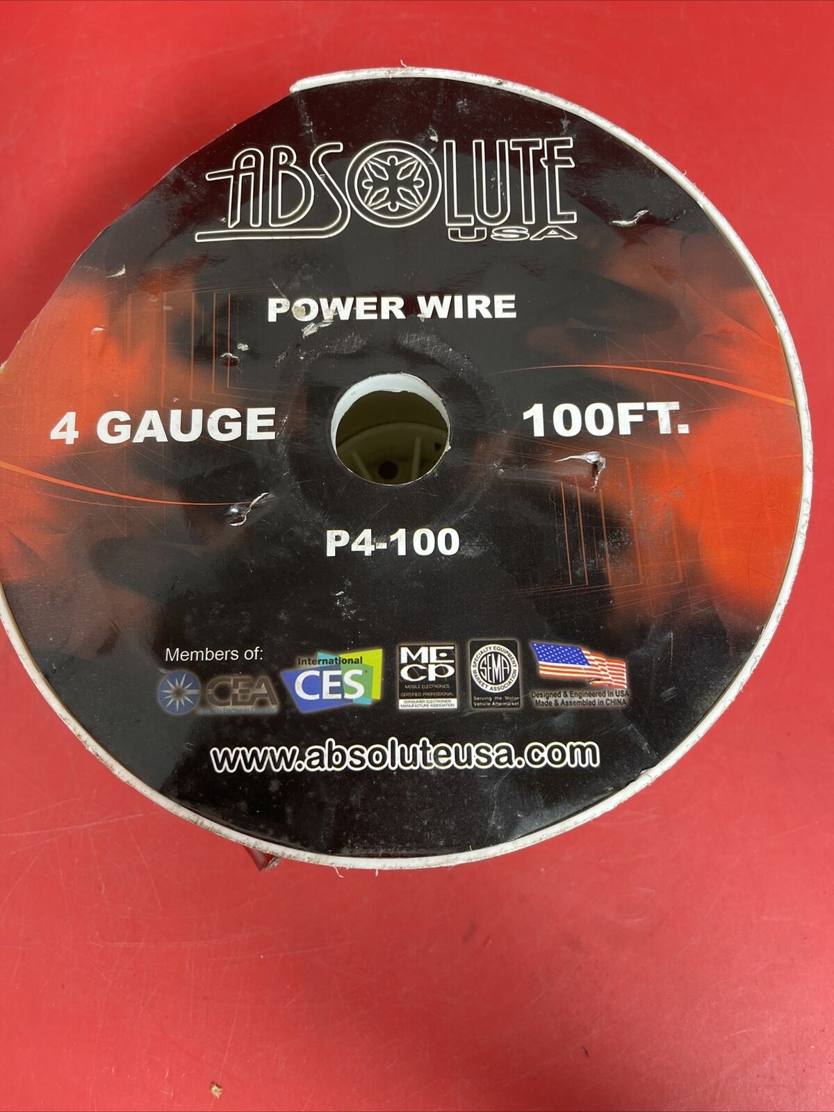 4 Gauge Red See Through Power Wire Cable P4-100