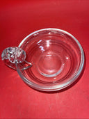 Vtg Steuben Style Clear Glass Snail Handle 6 in. Bowl