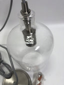 6-in Brushed Nickel Country Cottage Mini Clear Glass Bell Pendant