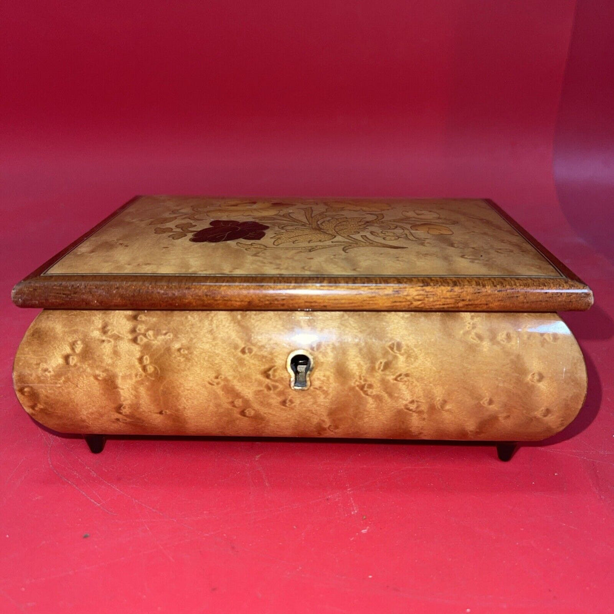 Reuge Musical Inlaid Wood Jewelry Box Sorrento  Waltz of the Flowers No Key