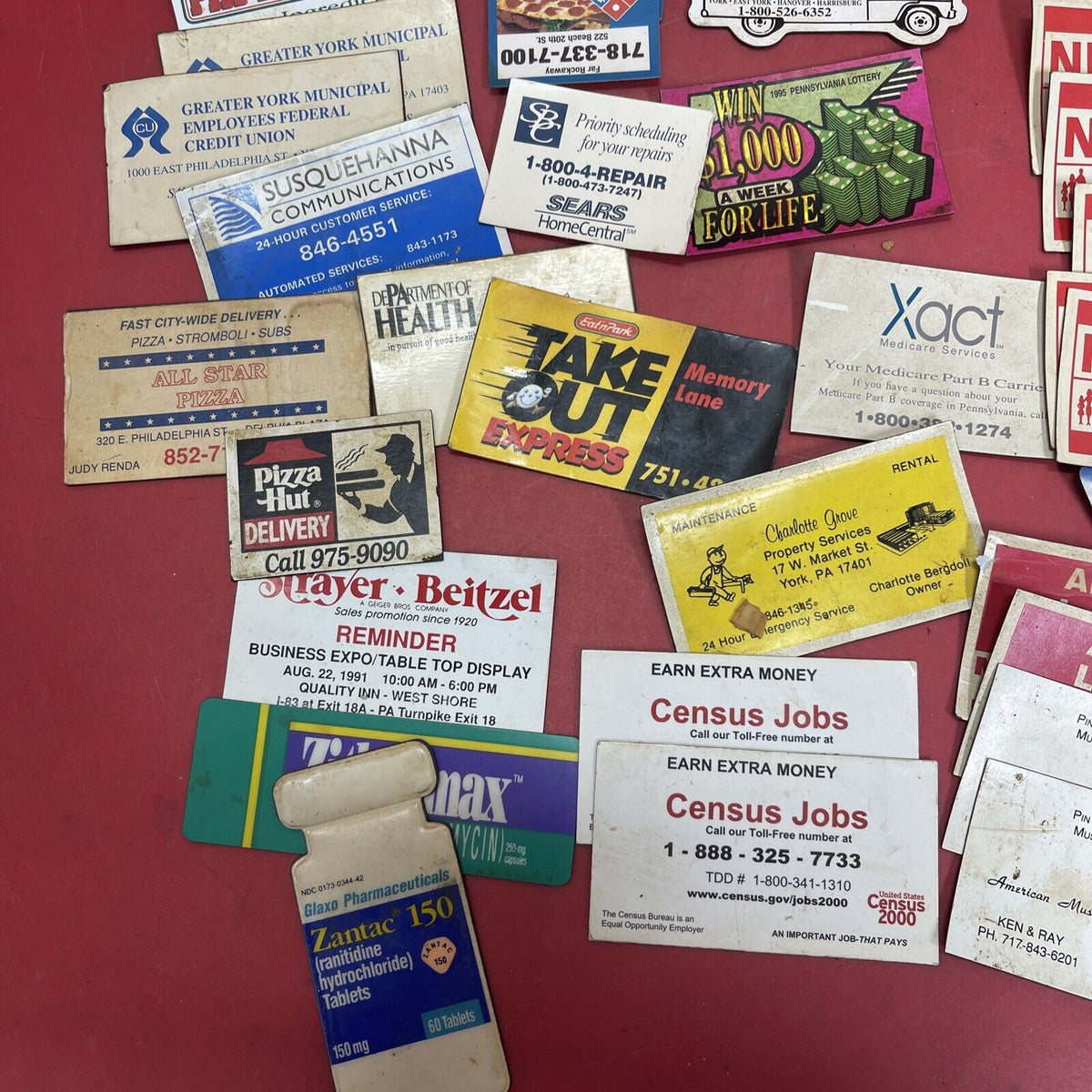 Vintage  Sticker Magnet Large Lot