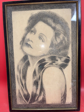 GRETA GARBO - American Actress - Original Vintage Artwork - 1928