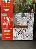 Lot of 2 Santa's Magic 100ct Mini String Lights Gold And Red/ Lot Of 2