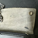 Black Leather Chain Wallet Long Style Billetera