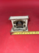 Antique, Dollhouse,  Tin & Soft Metal Fireplace, Shabby & Chic!