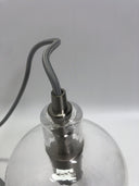 6-in Brushed Nickel Country Cottage Mini Clear Glass Bell Pendant