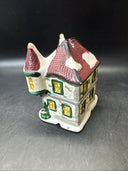 Vintage Christmas Village Cottage Tea Light Candle Holders Lot of 3 *1