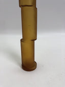 Vintage Artistic Crank Shaped Offset Cylinders Blue Glass Oil/Vinegar Bottle