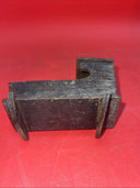 Antique Wood Doll Cradle with Hood, Old Black Stain, 4.5"