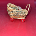 Vintage Wicker Pram Carriage Doll Germany Dollhouse Miniature