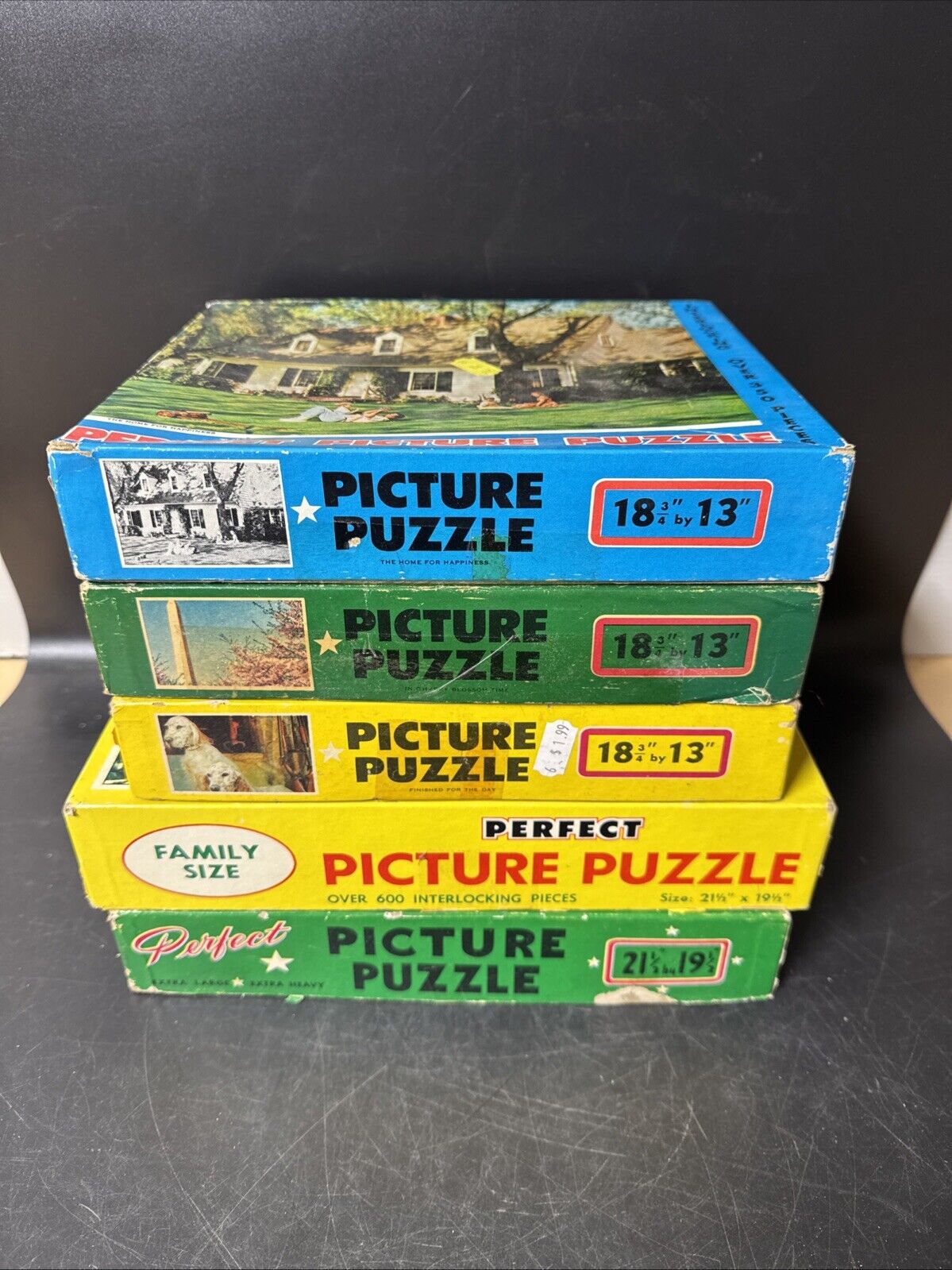 VINTAGE PERFECT PICTURE PUZZLE/ Lot Of 5 Used *6