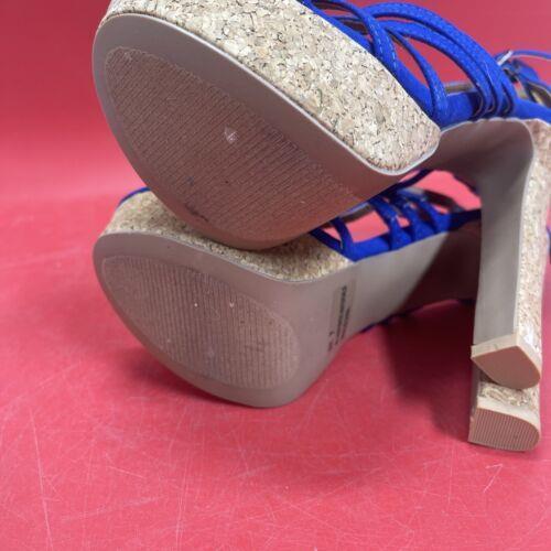 Charlotte Russe Lorde-12 Women's 5" Heels Pump Size 7 Zip Up Buckle Cobalt Blue