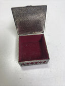 Trinket Box Velvet Lined Jean-Baptiste Perronneau Marie-Anne Huquier on Silk