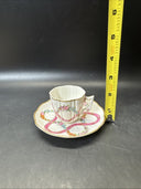 Vintage Porcelaine de Paris France Mini Cup & Saucer - Floral