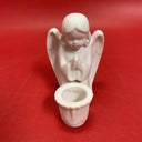 Vintage Pair of Praying Angels Candle Stick Holders Colonial Candle Japan White