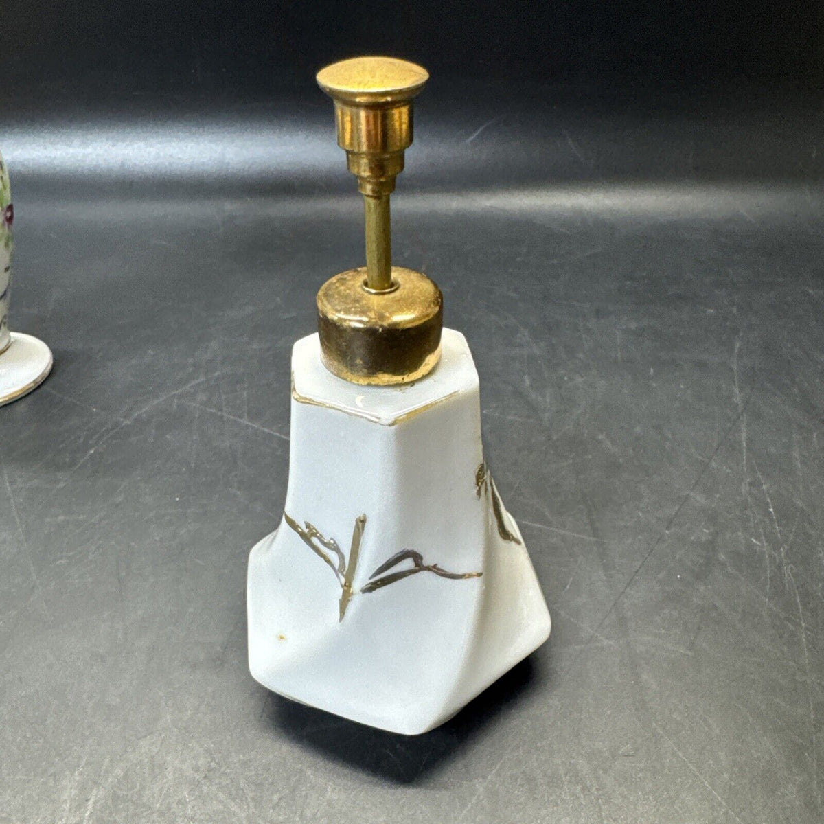 Vintage Perfume Atomizer Bottles Floral Design/ Lot Of 3