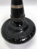 Thai Pottery Carved Bottle with Elephant Finial, Antique