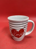 Kane Home Love Stoneware Coffee Mug Heart Valentines Lot 3