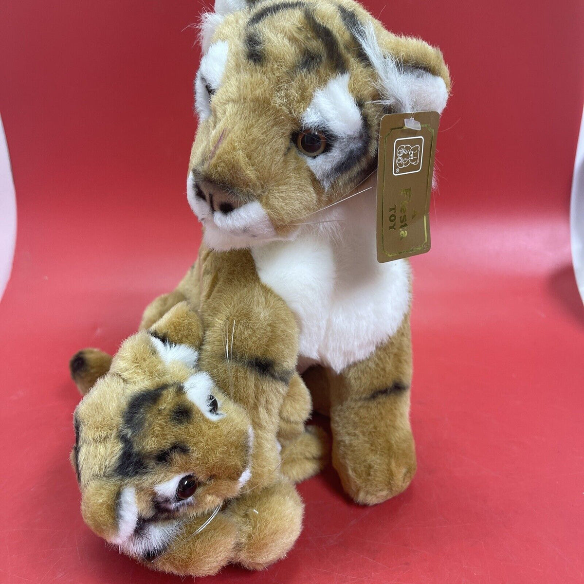 Fiesta For Universal Studios Bengal Tiger with Cub Playing Realistic   Plush