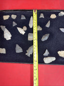 Native American Artifacts Lot 24 w/ Frame Arrowheads Collection 12”x8” Frame #6