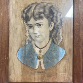 Antique CURRIER & IVES Hand Colored Lithograph "Jennie", NY, Framed