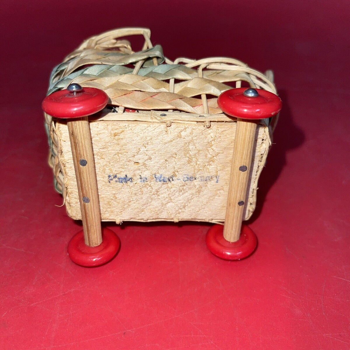 Vintage Wicker Pram Carriage Doll Germany Dollhouse Miniature