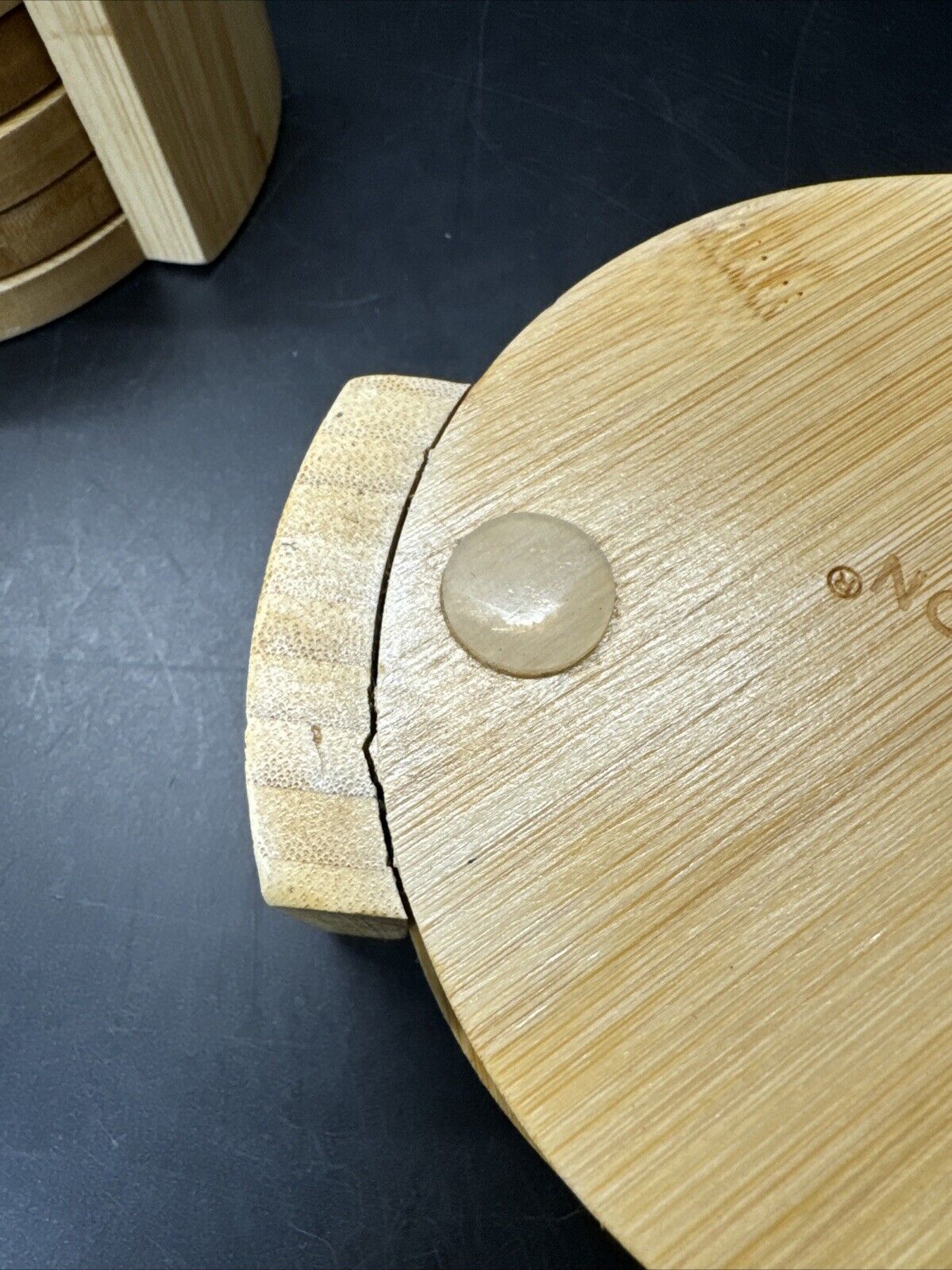 MODERN BAMBOO CORK TREE DESIGN SET OF 8 TABLE COASTERS
