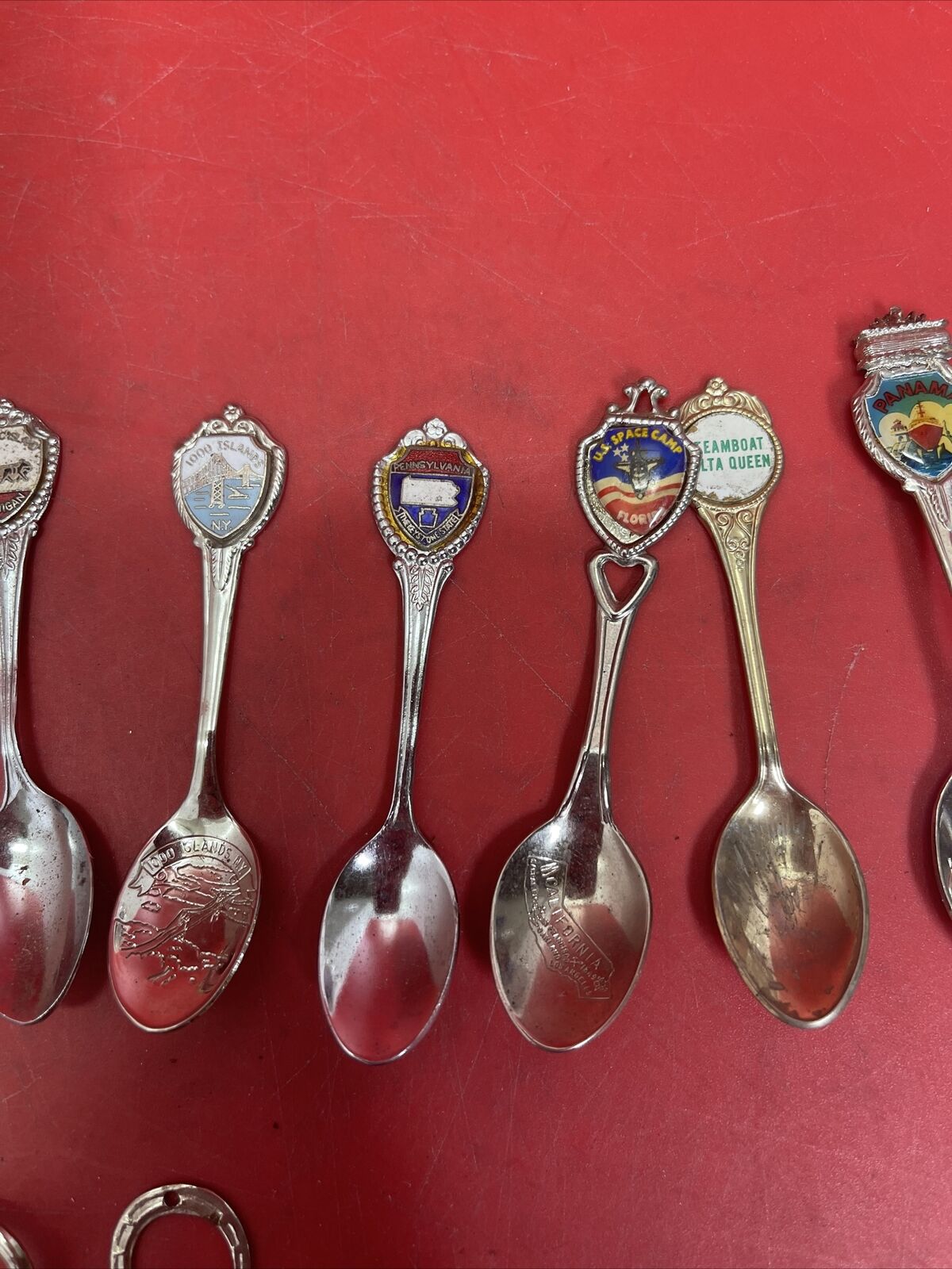 Vintage Mixed Lot 20 Travel Souvenir Collector  Spoons Preowned Varied # 2