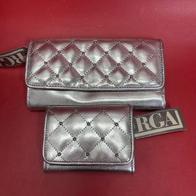 Vintage Roger Gimbel Accessories Quilted Pattern Bifold Long Wallet/Clutch Lot 2