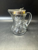 Vintage Heisey Crystal Syrup Pitcher With Chrome Lid