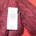 Polo Ralph Lauren Sweater Mens M  Maroon Cable Knit Cotton Quarter Zip Pullover