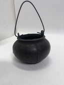 ANTIQUE HAND HAMMERED COPPER KETTLE APPLE BUTTER POT CAULDRON IRON HANDLE HEAVY