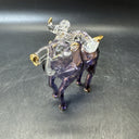 Vintage Hand Blown Glass Horse Perfume Bottles/ Lot Of 3