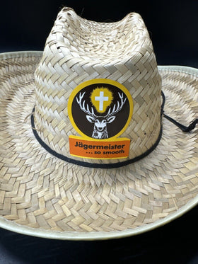 Vintage Jagermeister Jager So Smooth Straw Cowboy Hat Made Mexico
