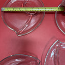 Vintage Peach Fruit Shape Clear Glass Snack/Sauce Dishes ~ Set of 8
