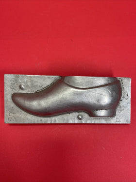 B-M Chocolate Solid Nickel Silver Dutch Shoe #27 Candy Mold Vintage