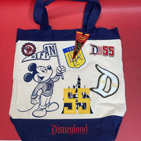 Disneyland Disney Resort Mickey Mouse Canvas Travel Bag Tote 1955 Preowned