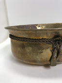 Round Solid Brass Planter w/ Rope Tassel Accent