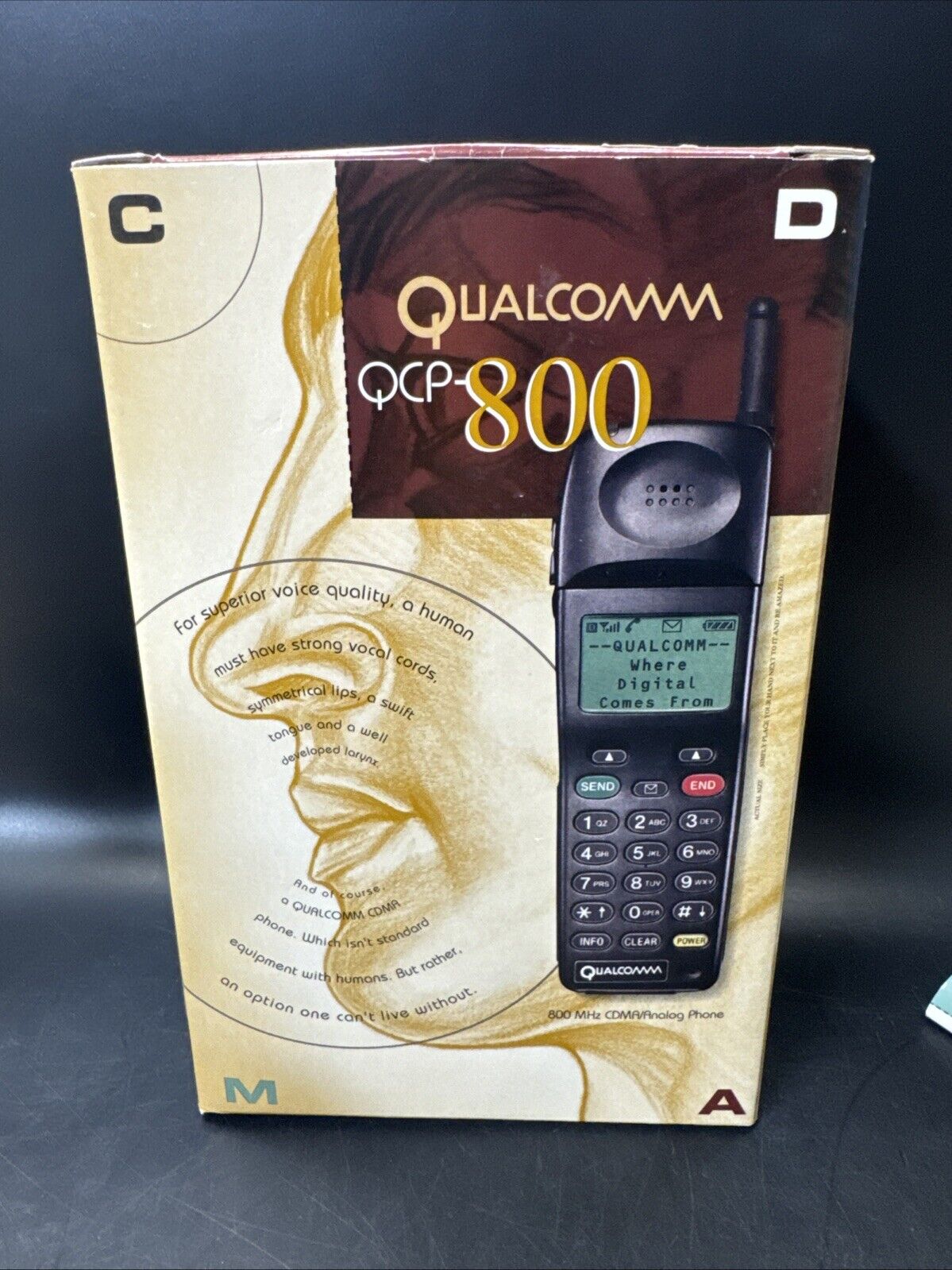 QUALCOMM QCP-820 Bell Atlantic Mobile Cellular Phone with Charger, Not Working