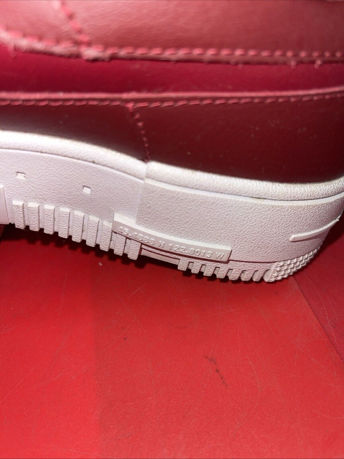 Nike Air Force 1 Low Pixel Red Leather CK6649-600 Women's Size 9