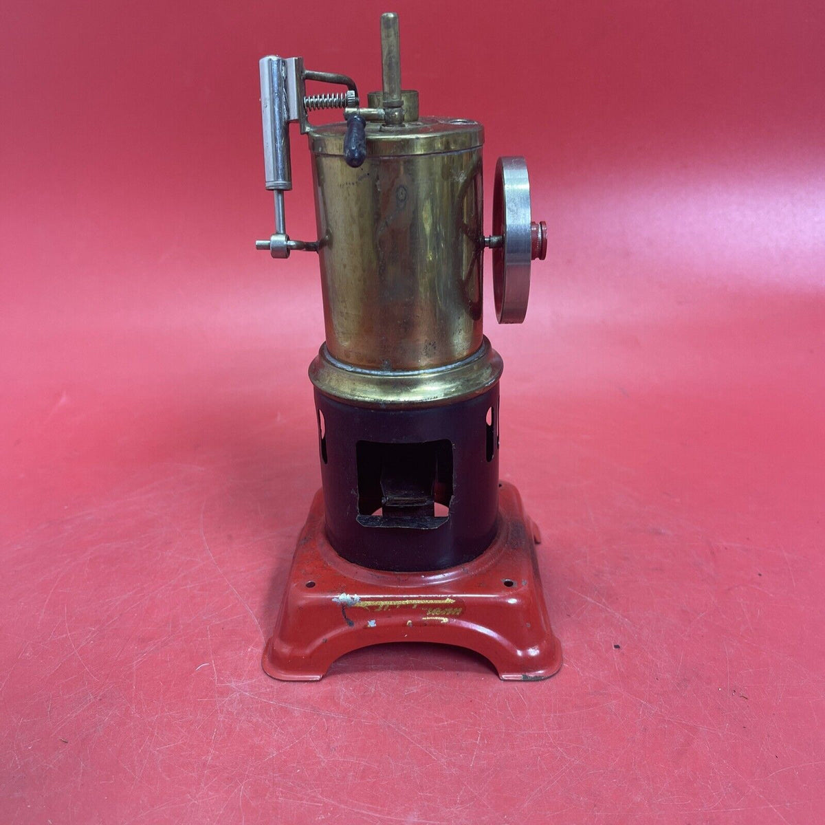 Stationary German Steam Engine Tin Burner Toy Fleichmann 1950's