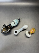 Glass Tobacco Smoking Pipes/ Lot Of 3