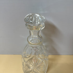 Vintage Clear Crystal Liquor Decanter 10.5” Tall