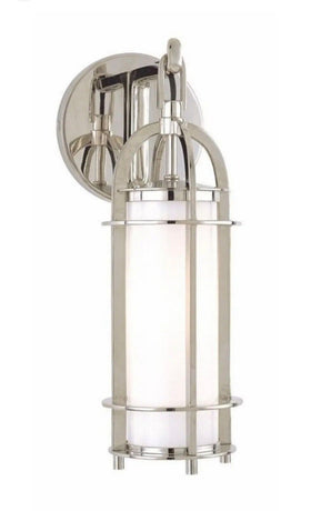 Hudson Valley Lighting 8501-PN Portland 1 Light 15" Tall Bathroom Sconce