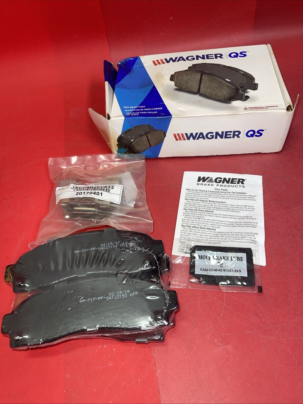 NEW Wagner ZD833 - QuickStop Ceramic Front Disc Brake Pads