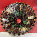 Tiffany Style Stained Glass Lamp Shade Peacock Tail Decorative, 23" Diameter