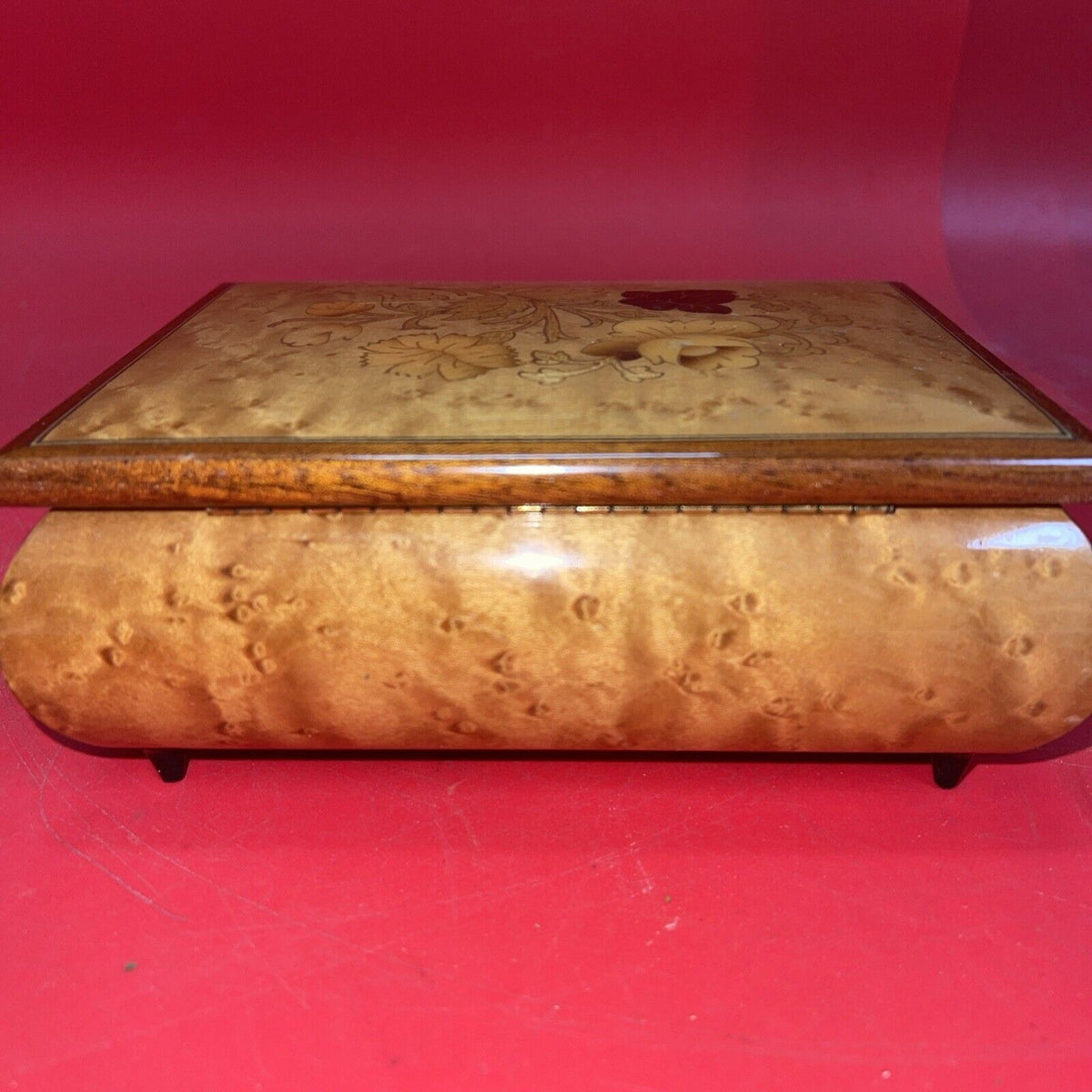 Reuge Musical Inlaid Wood Jewelry Box Sorrento  Waltz of the Flowers No Key