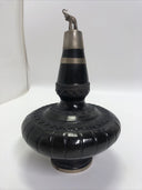 Thai Pottery Carved Bottle with Elephant Finial, Antique