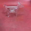 Rare Regency clear glass sculpture of a bull within a bull.