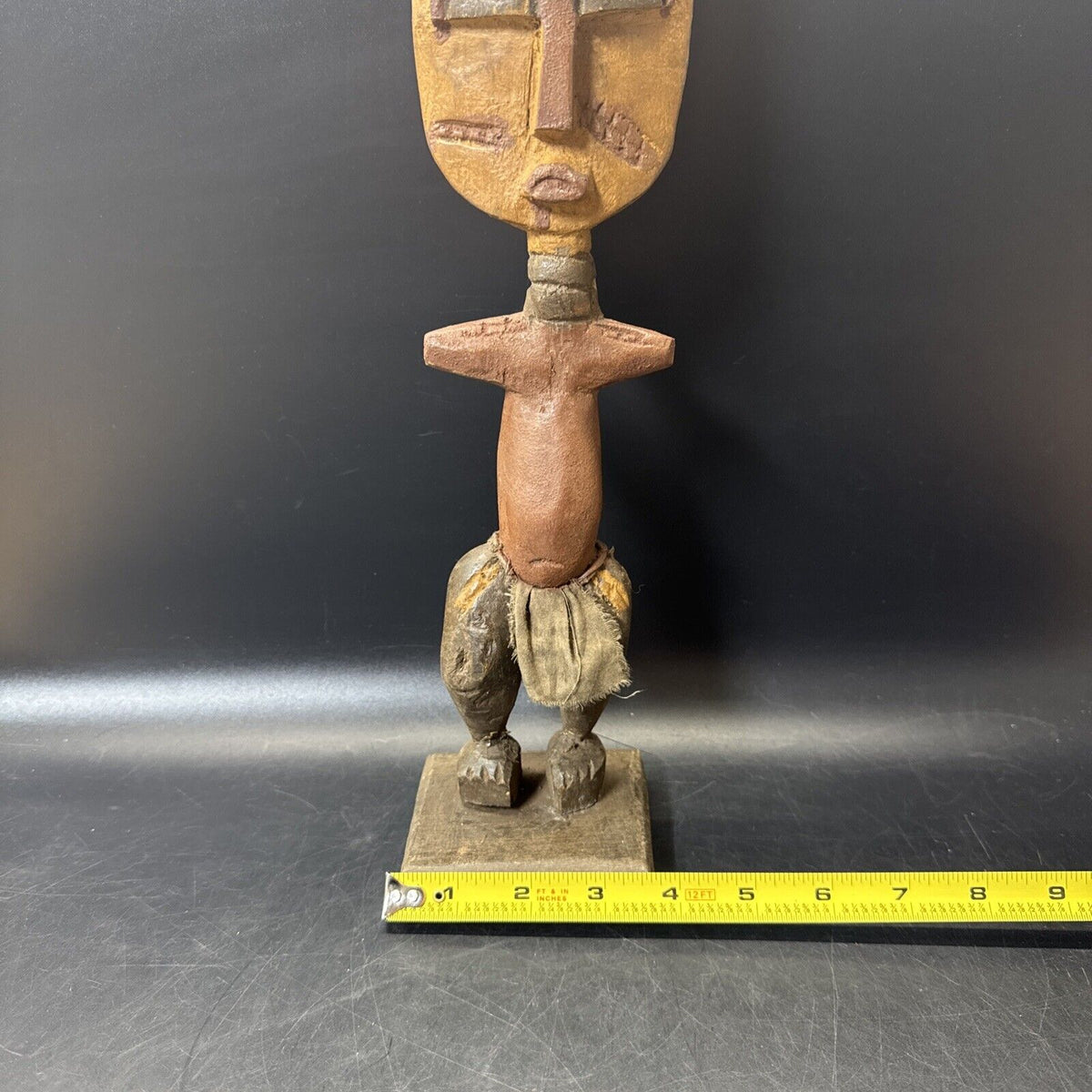 art African tribal antique Ashanti Ghana akauba fertility doll 15”